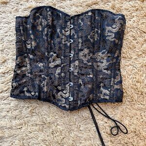 Frederick's of Hollywood Black and Gold Bodysuit